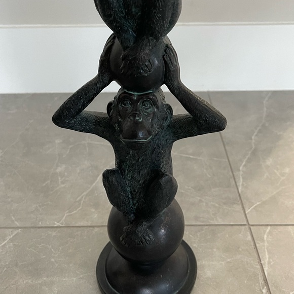 Three monkey candle holder - Picture 10 of 12